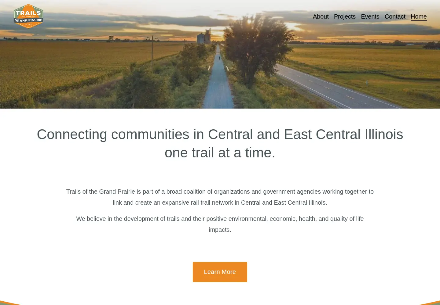 Screenshot of trailsofthegrandprairie.org