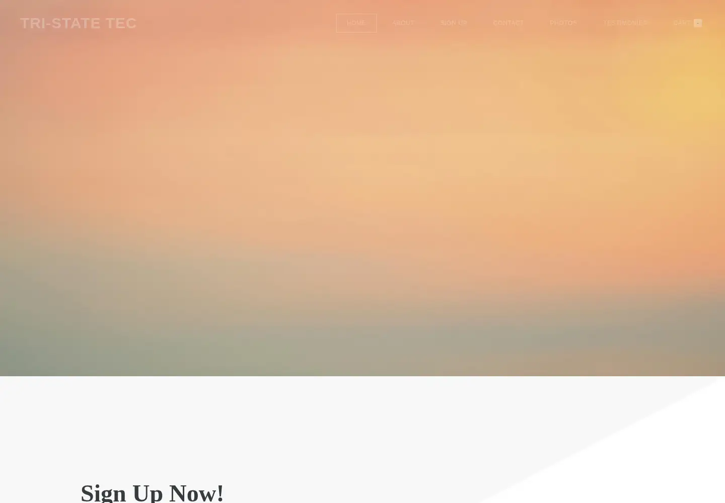 Captured homepage of tristatetec.org in the current scan