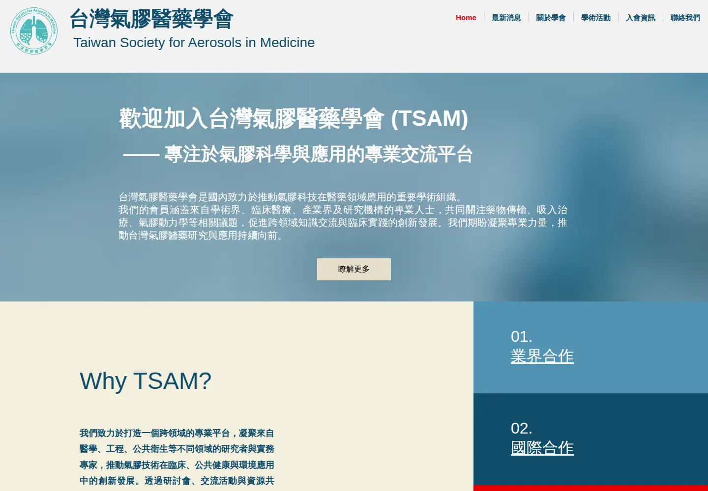 Captured homepage of twaeromed.org in the current scan