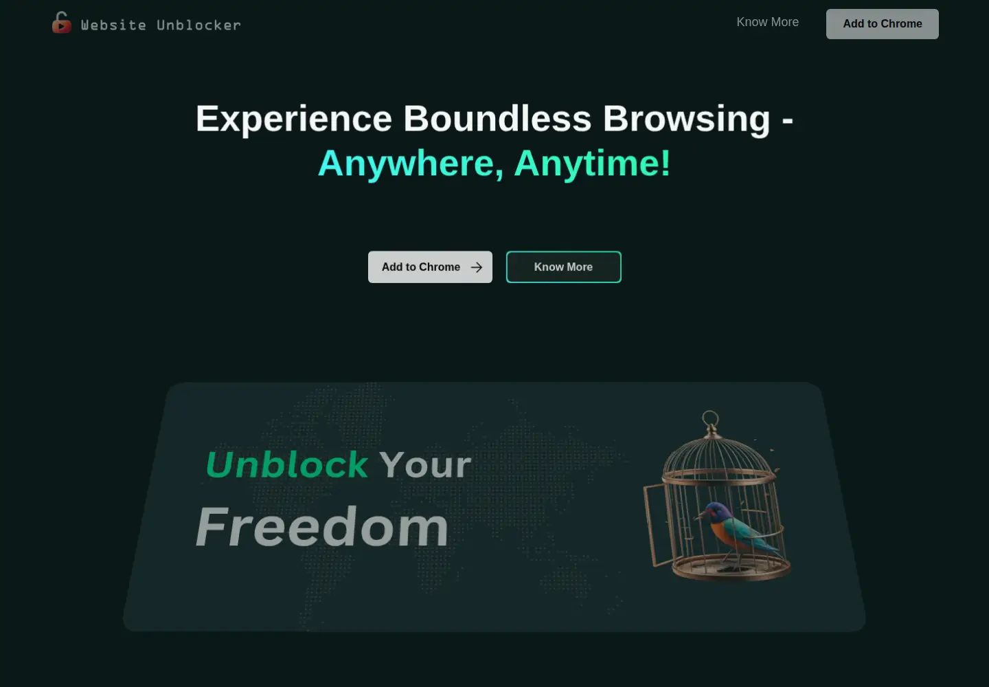 Captured homepage of unblockd.org in the current scan