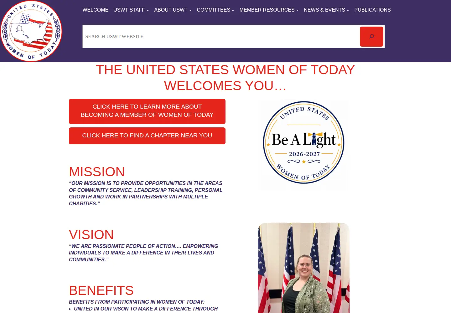Screenshot of uswomenoftoday.org