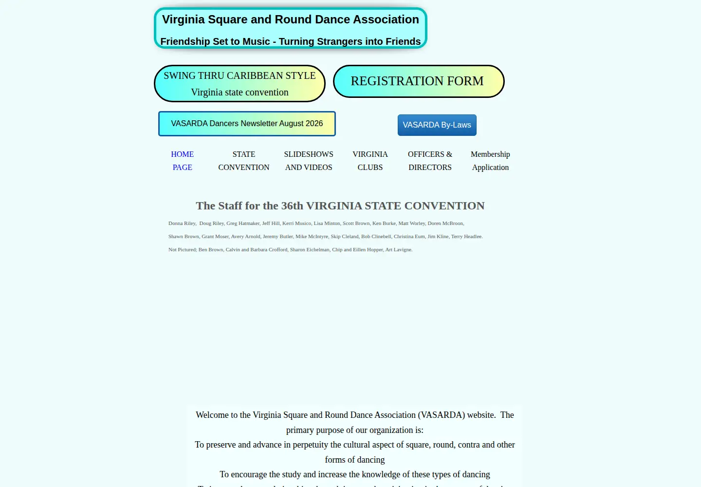 Screenshot of vasquaredance.org