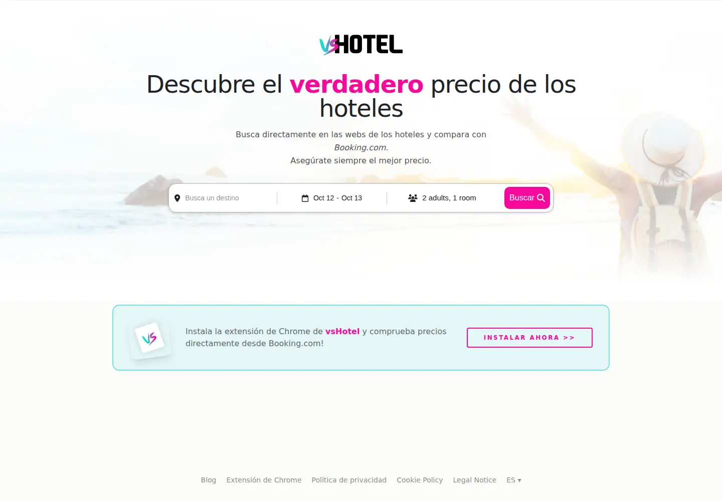 Captured homepage of vshotel.org in the current scan