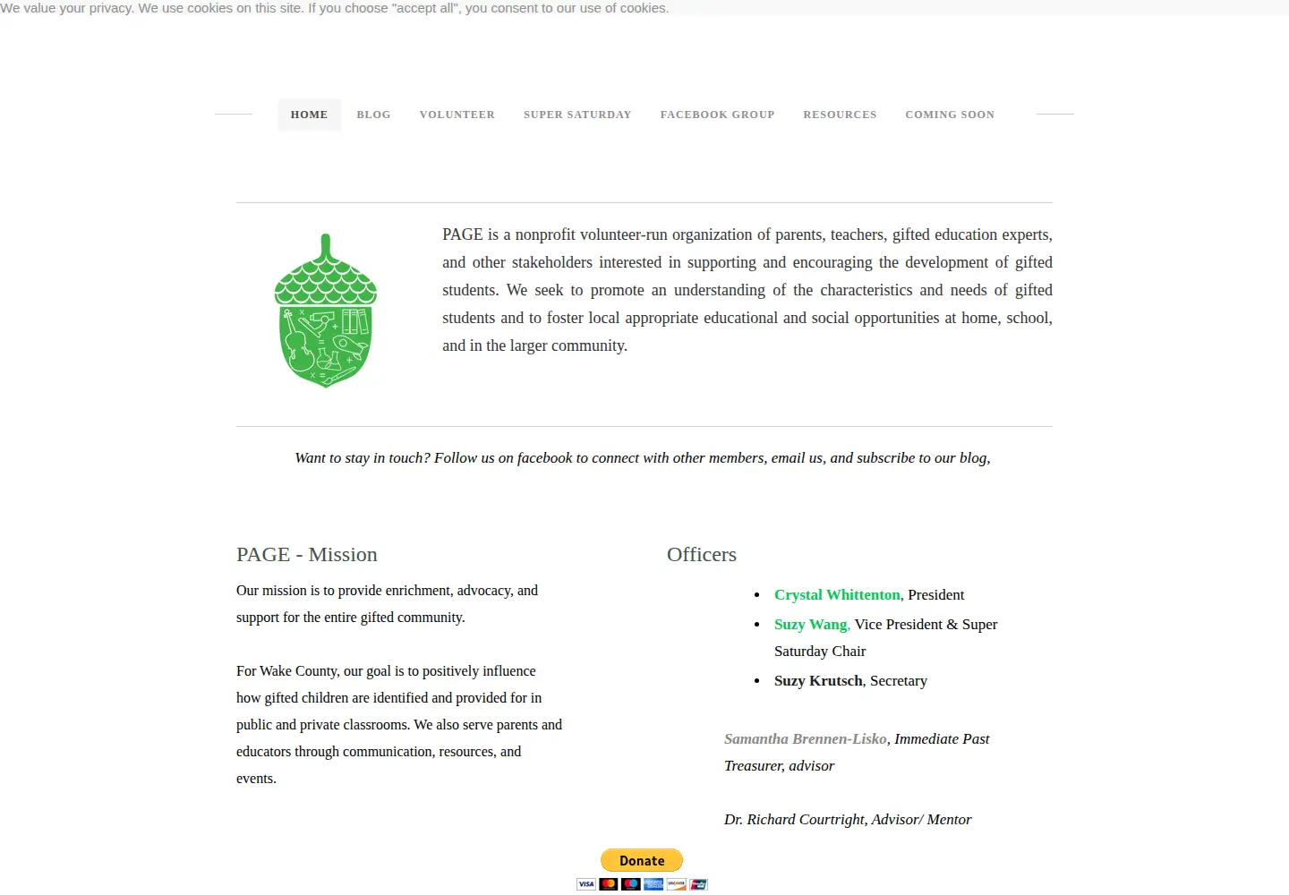 Screenshot of wakepage.org