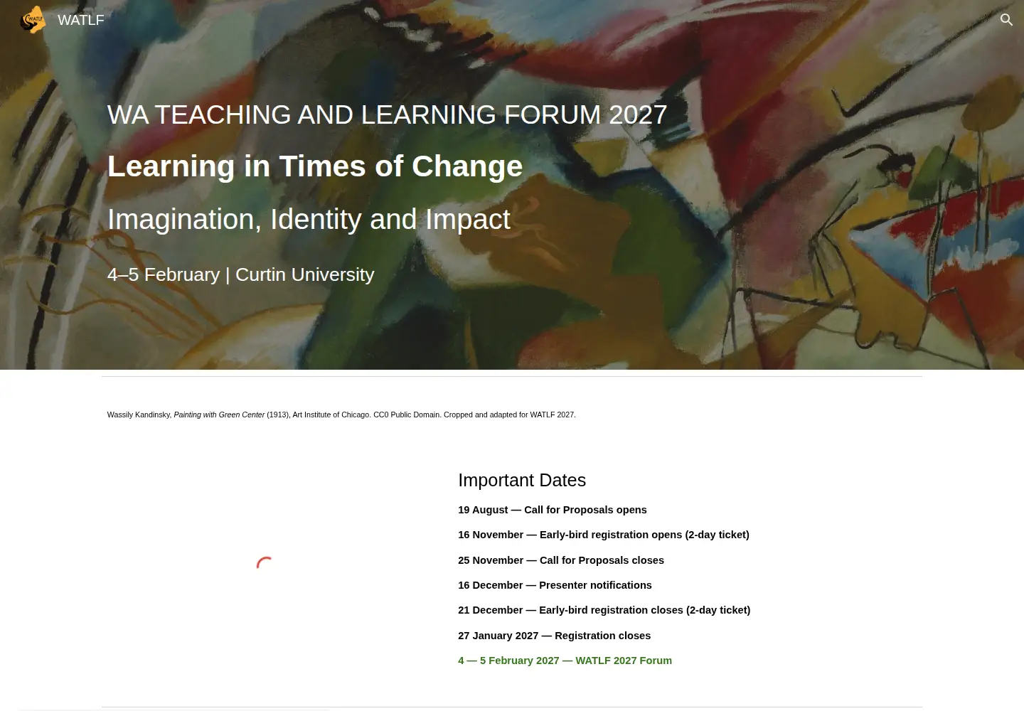 Screenshot of wateachingandlearningforum.org
