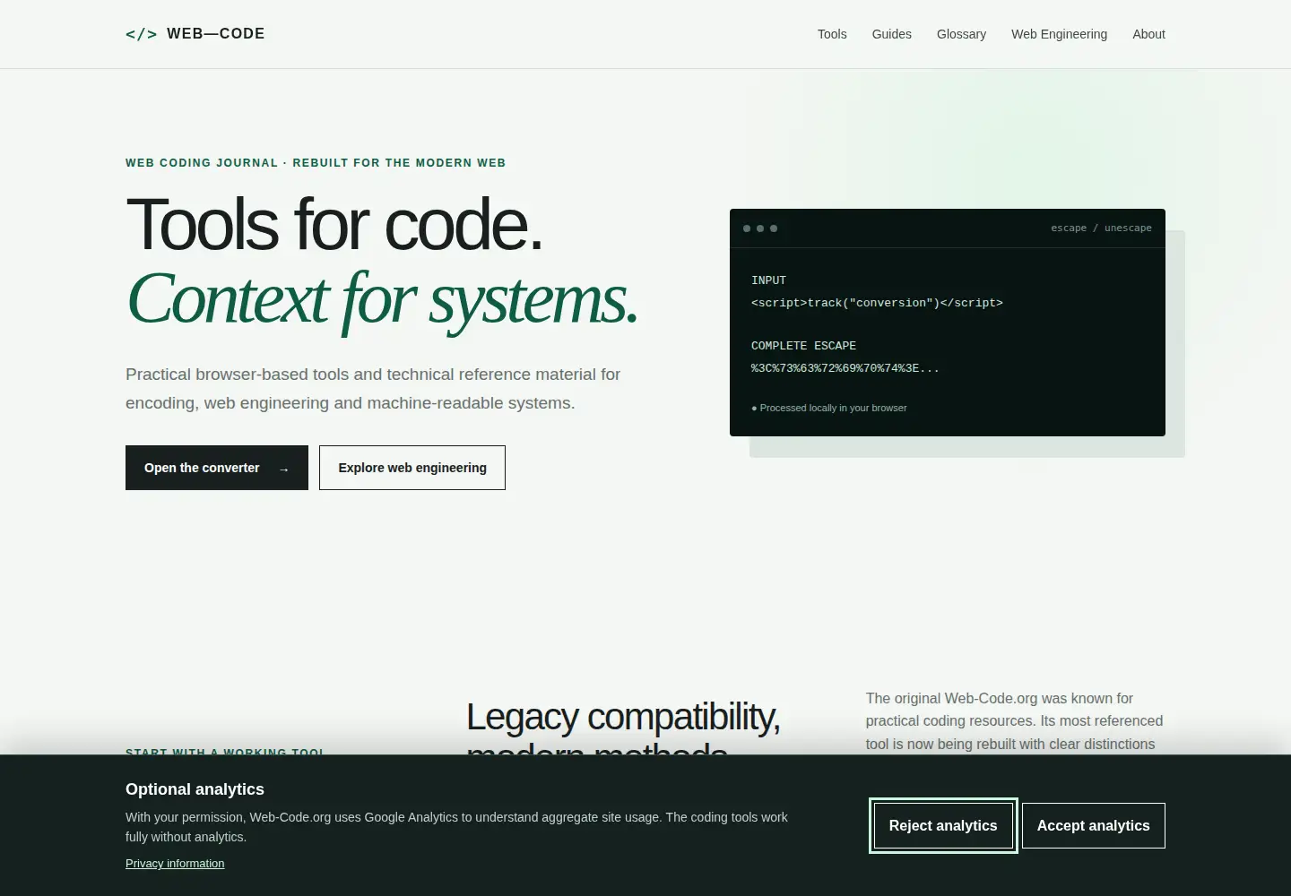 Screenshot of web-code.org