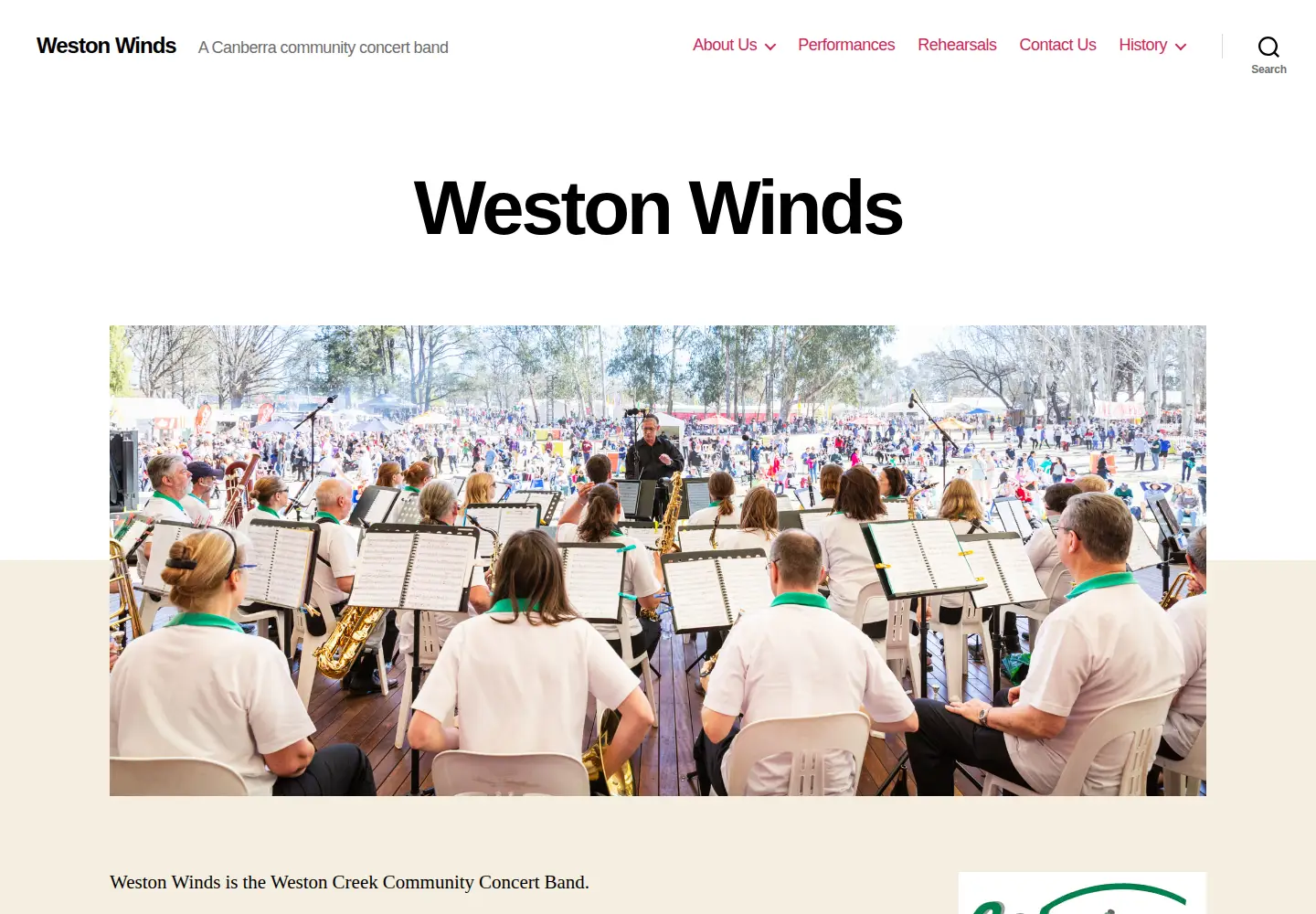 Screenshot of westonwinds.org