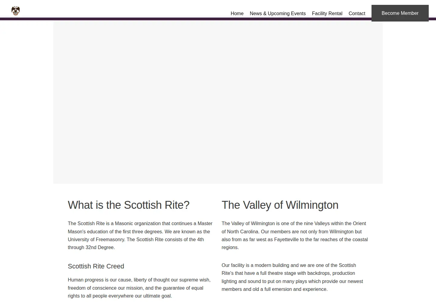 Screenshot of wilmingtonscottishrite.org