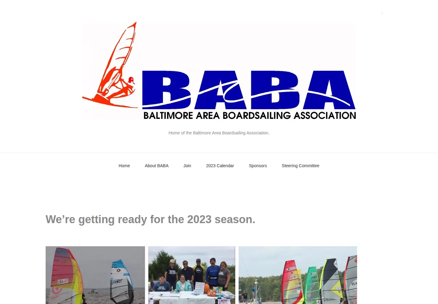 Captured homepage of windsurfbaba.org in the current scan