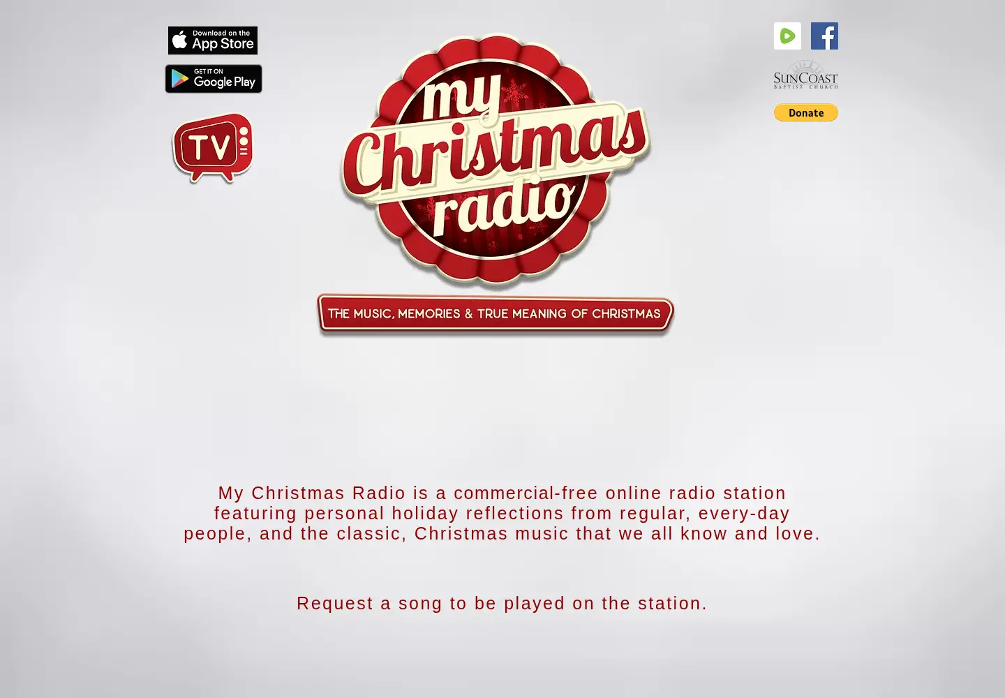 Screenshot of xmasradio.org