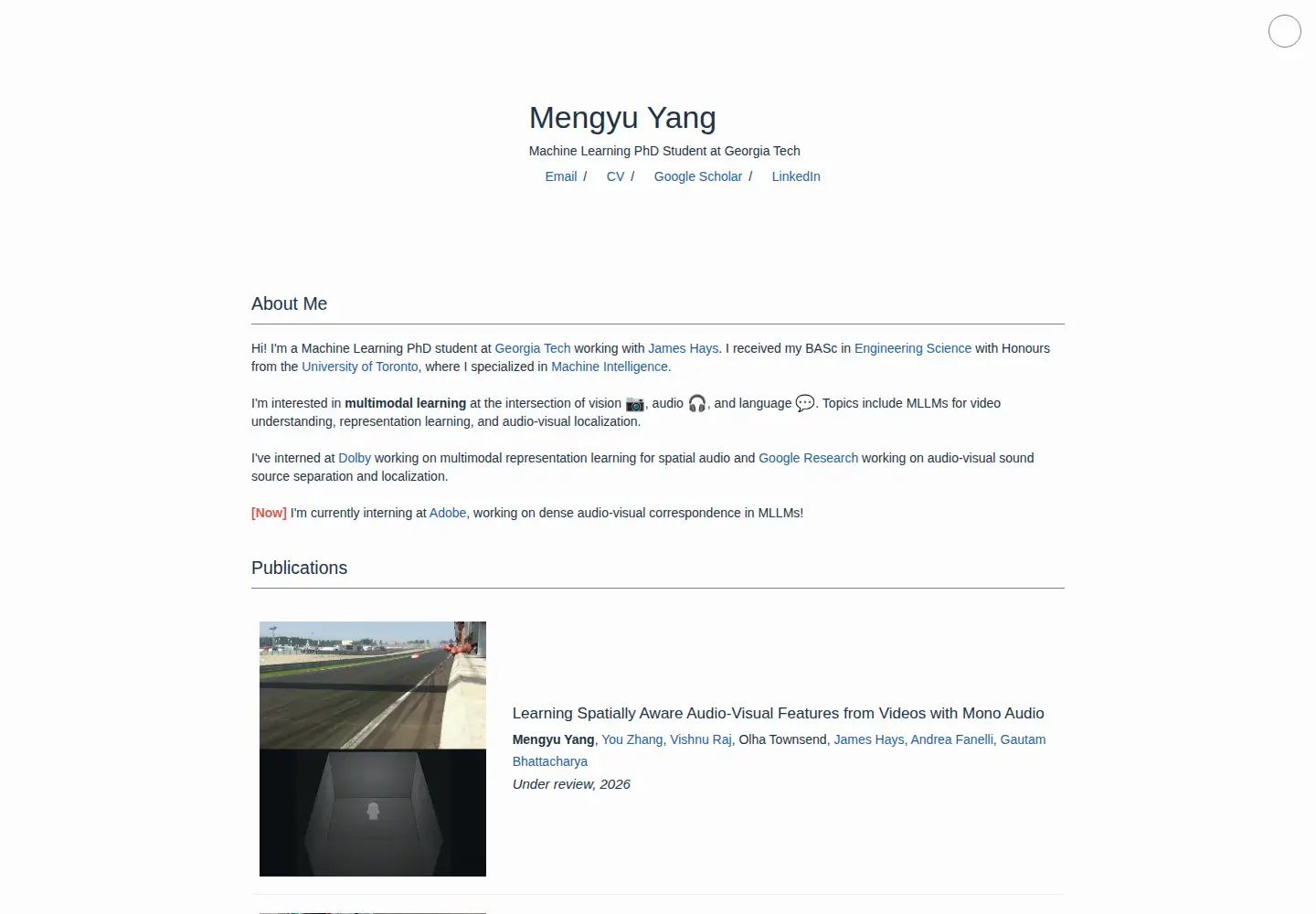 Screenshot of mengyu.page