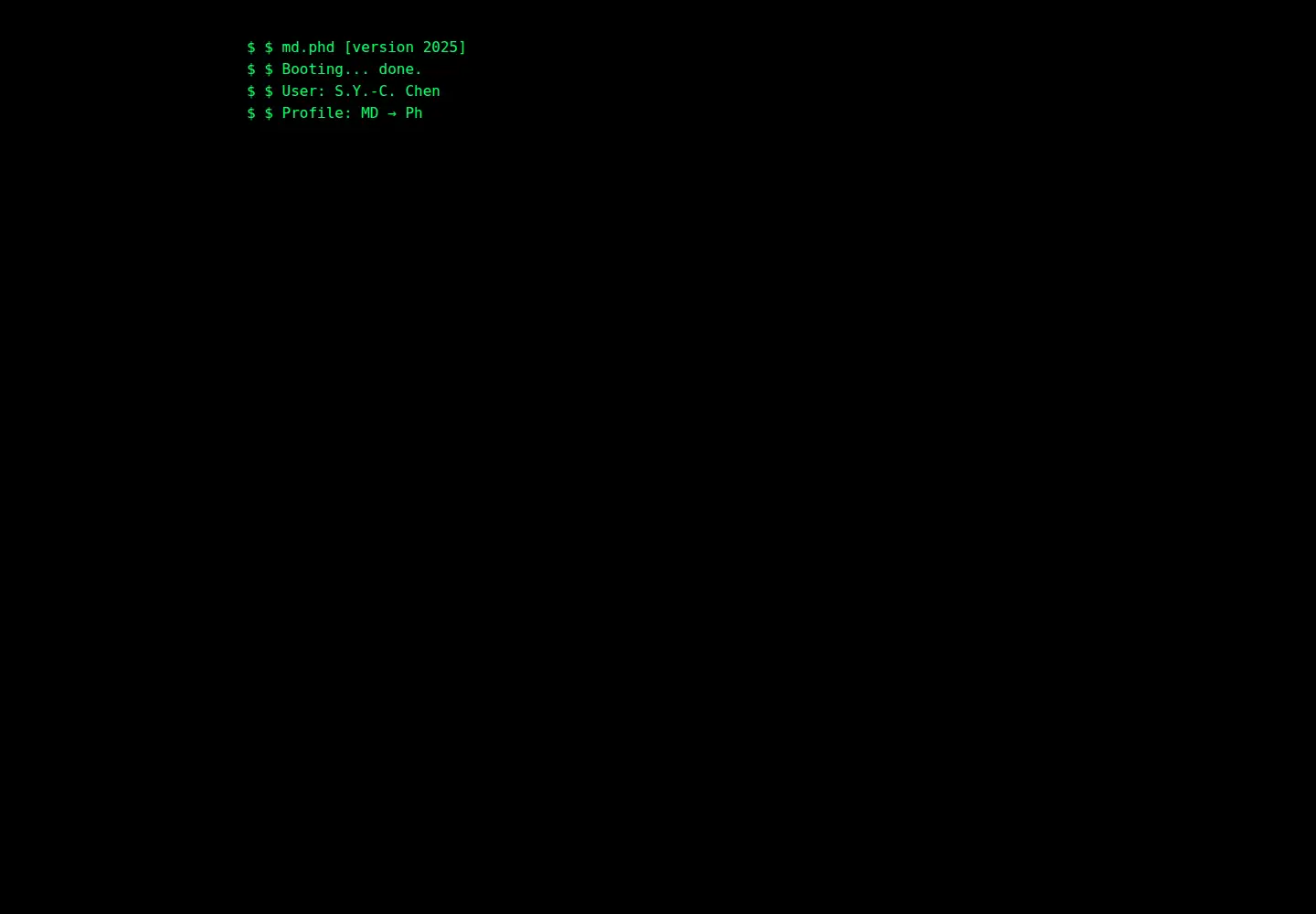 Captured homepage of md.phd in the current scan