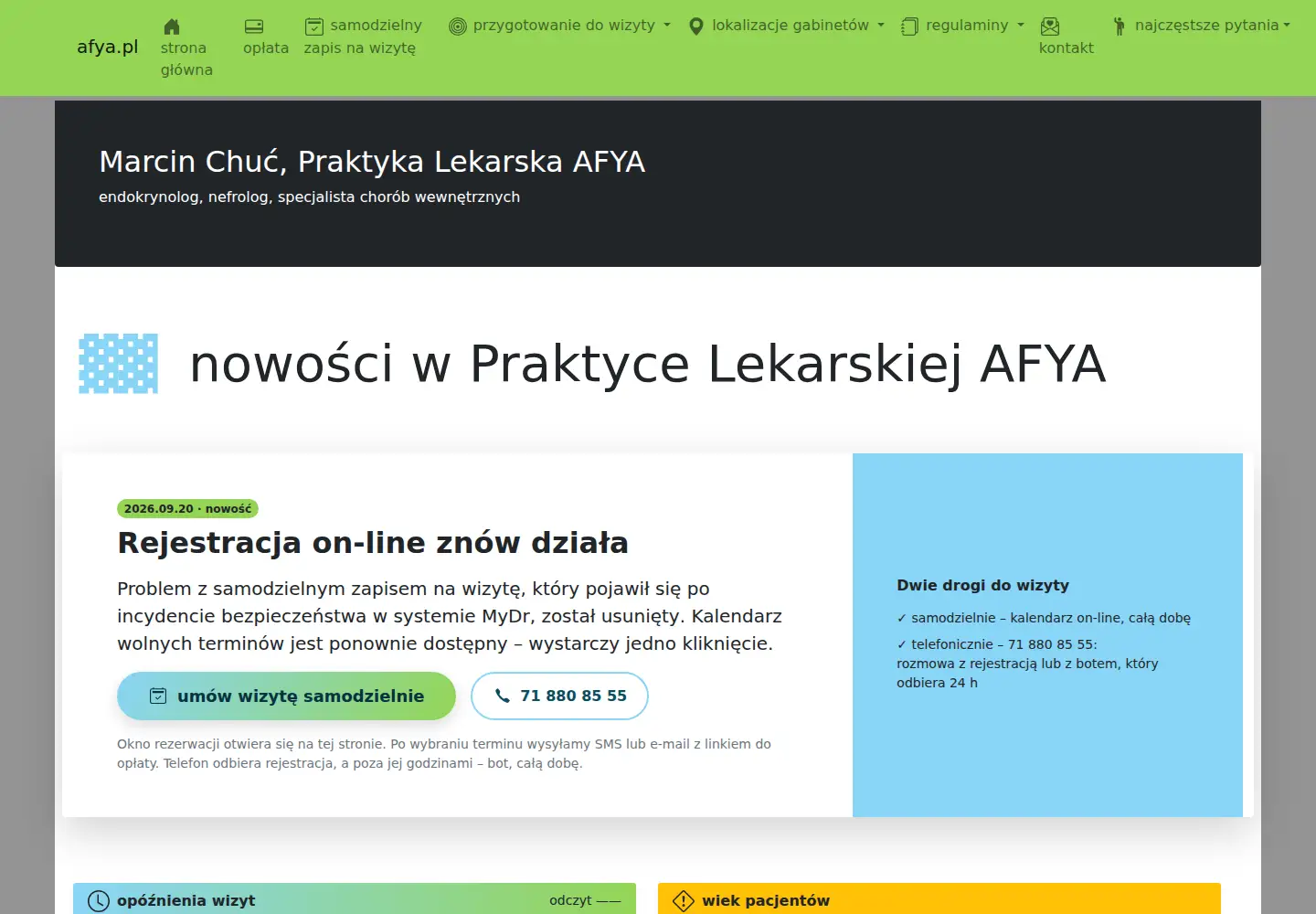Screenshot of afya.pl