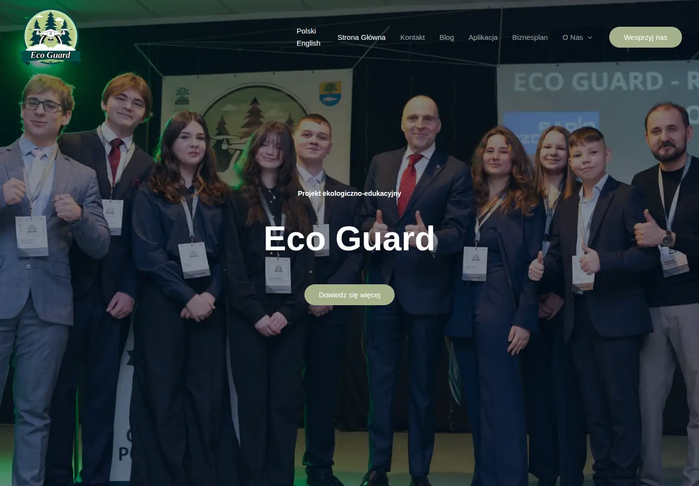 Captured homepage of ecoguard.edu.pl in the current scan