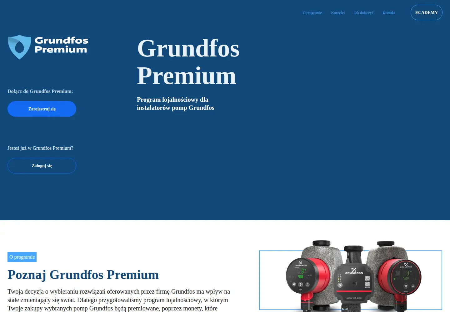 Screenshot of grundfospremium.pl