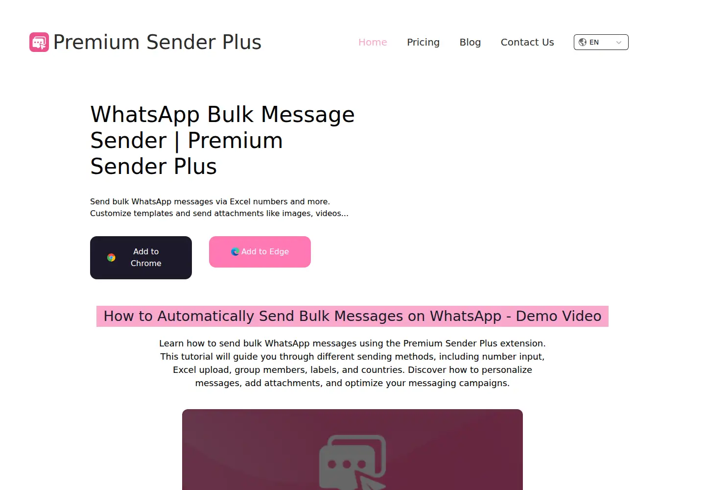 Screenshot of premiumsender.plus