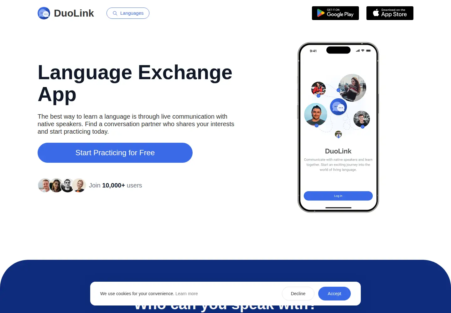 Captured homepage of duolink.pro in the current scan