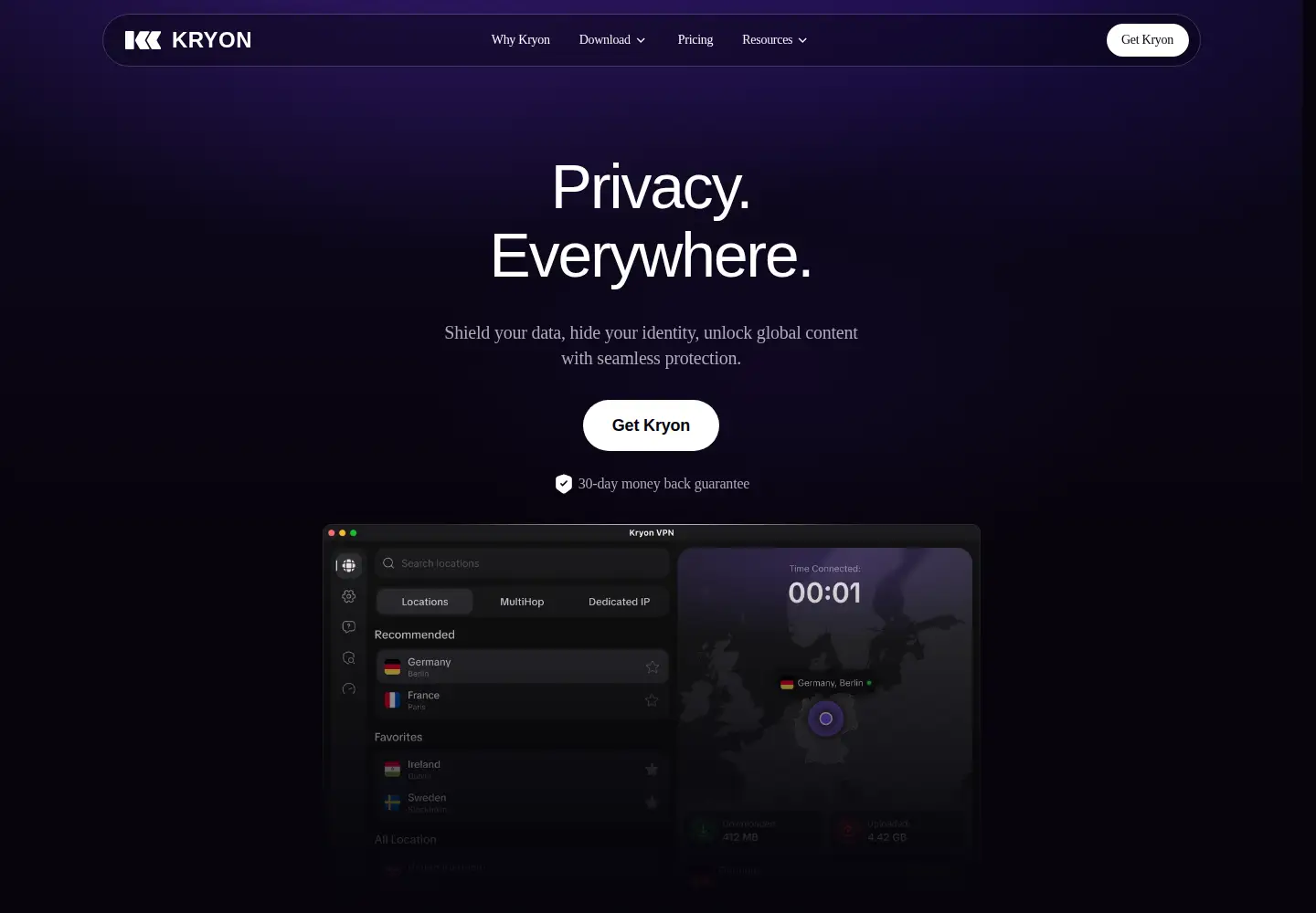 Screenshot of kryon.pro