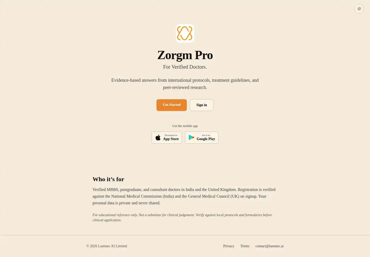 Screenshot of zorgm.pro