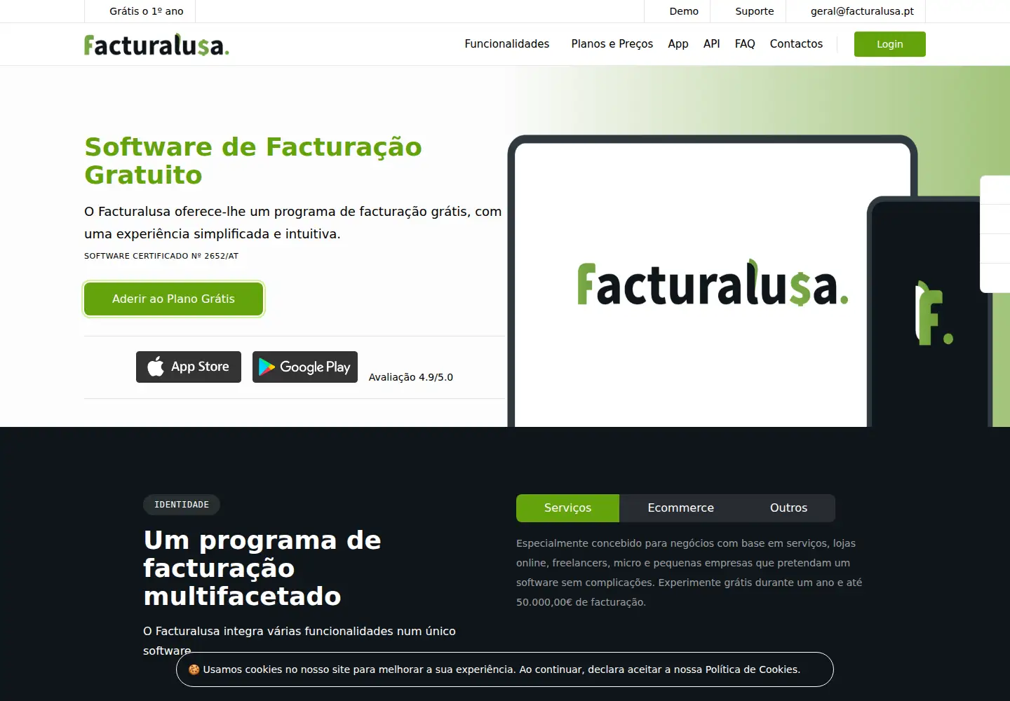 Screenshot of facturalusa.pt