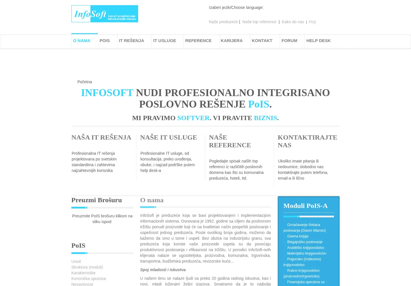 Screenshot of infosoft.co.rs