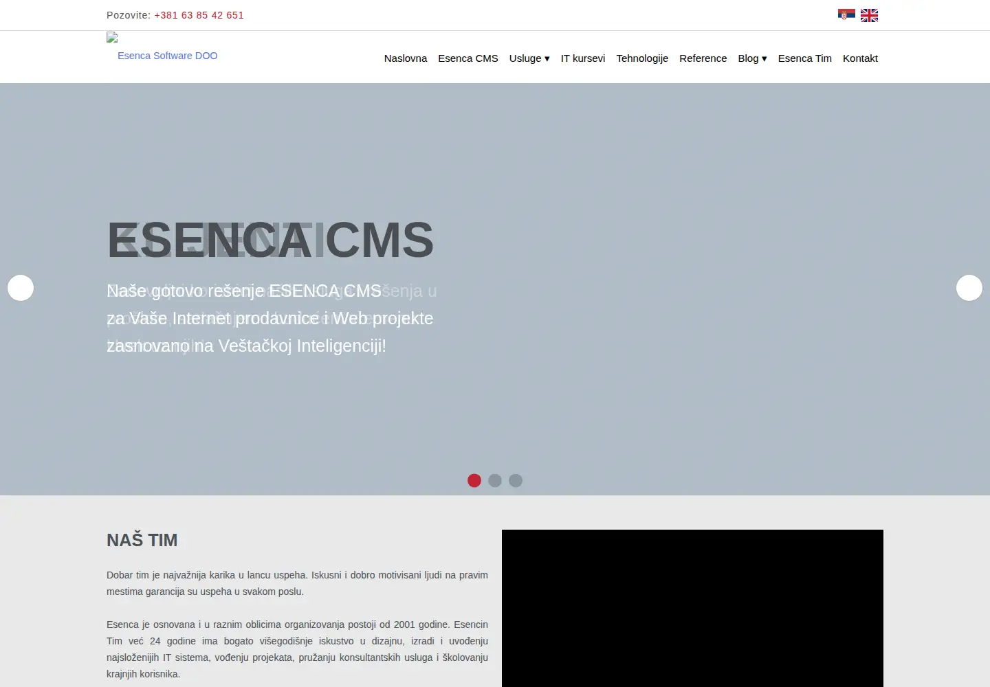 Screenshot of esenca.rs