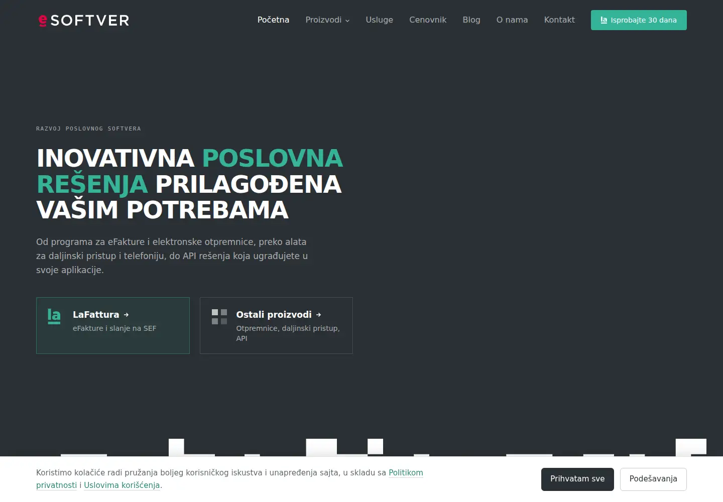 Captured homepage of esoftver.rs in the current scan