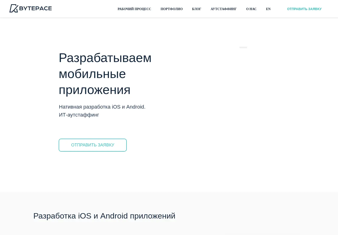 Captured homepage of bytepace.ru in the current scan