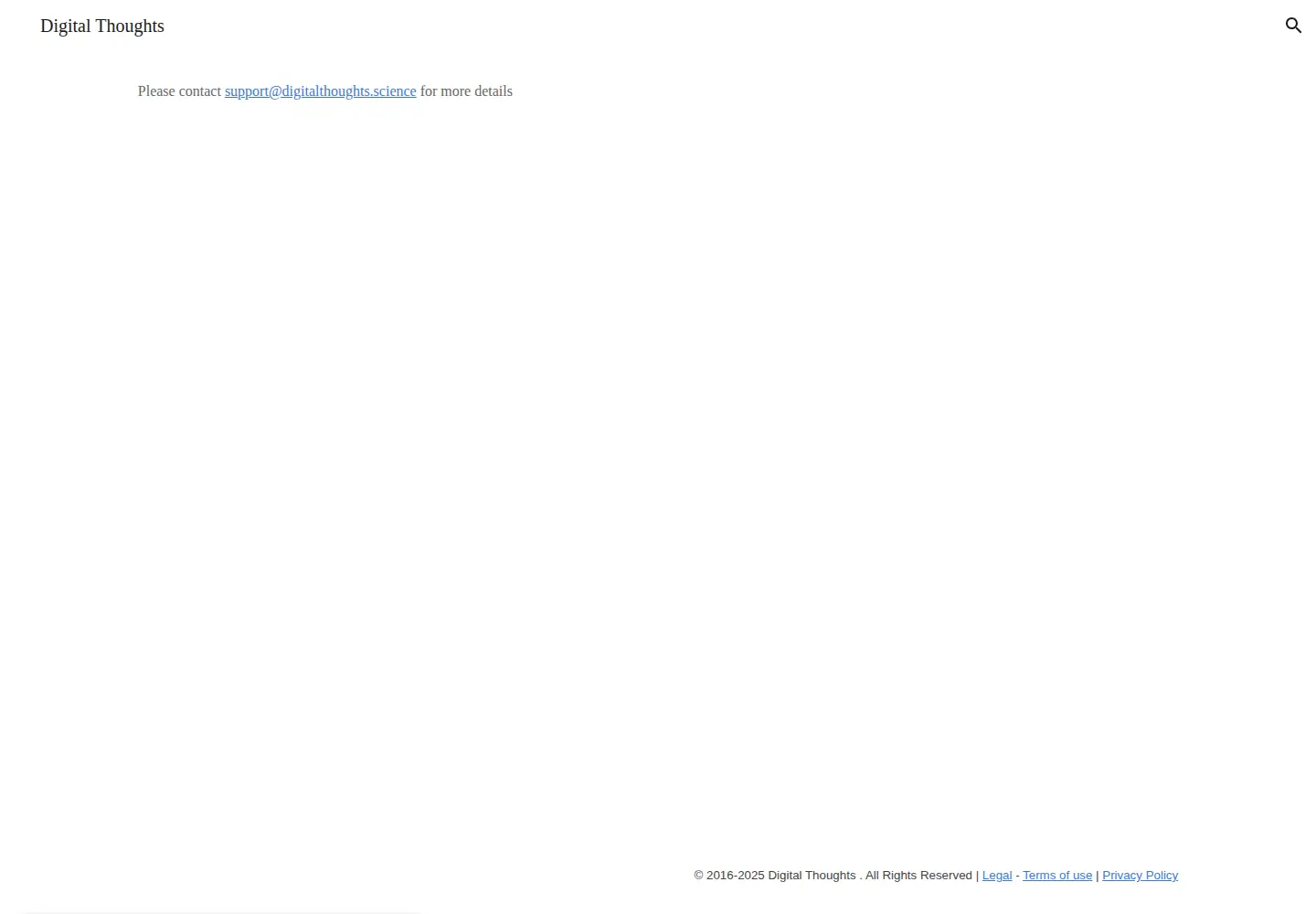 Screenshot of digitalthoughts.science