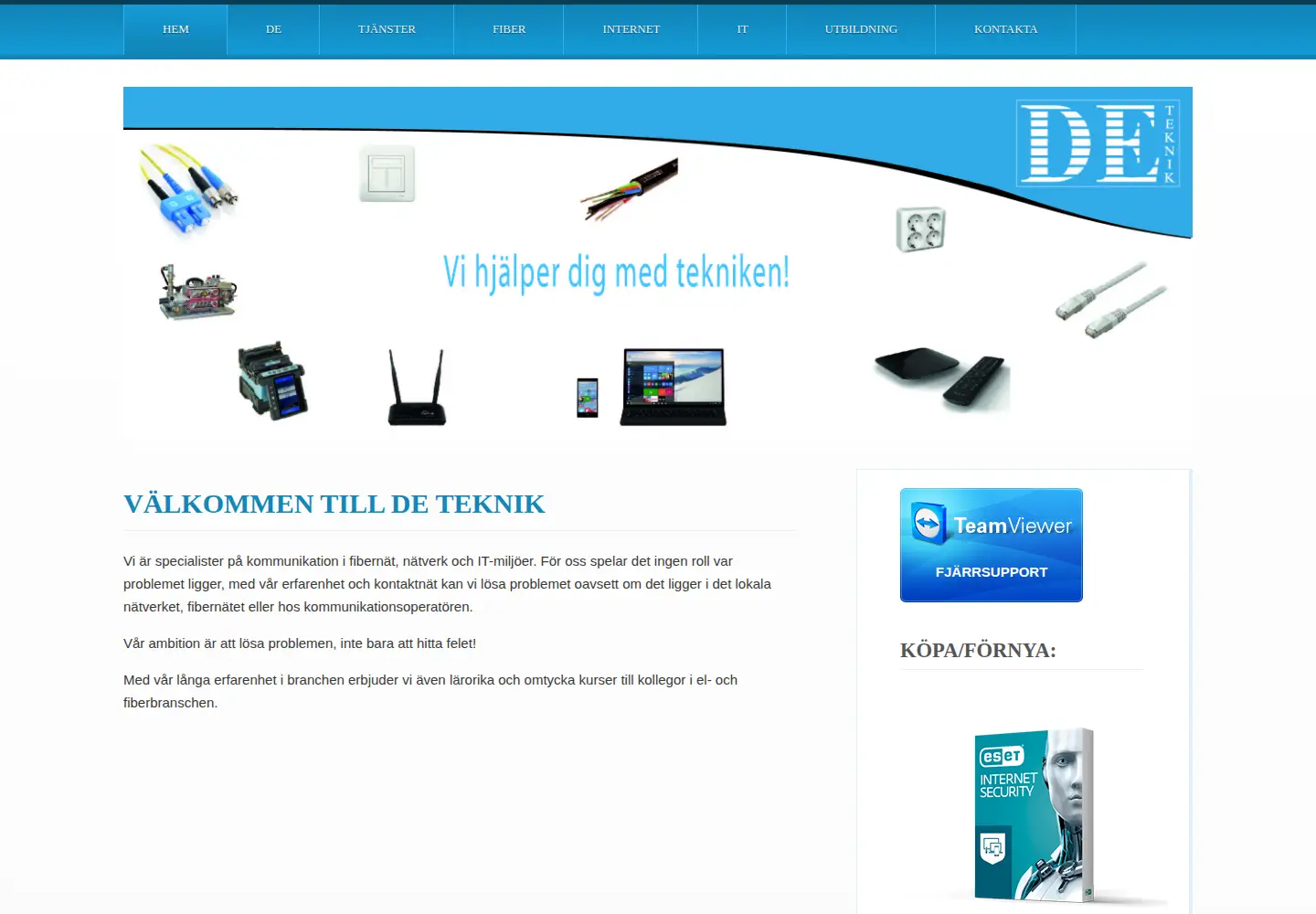 Screenshot of deteknik.se