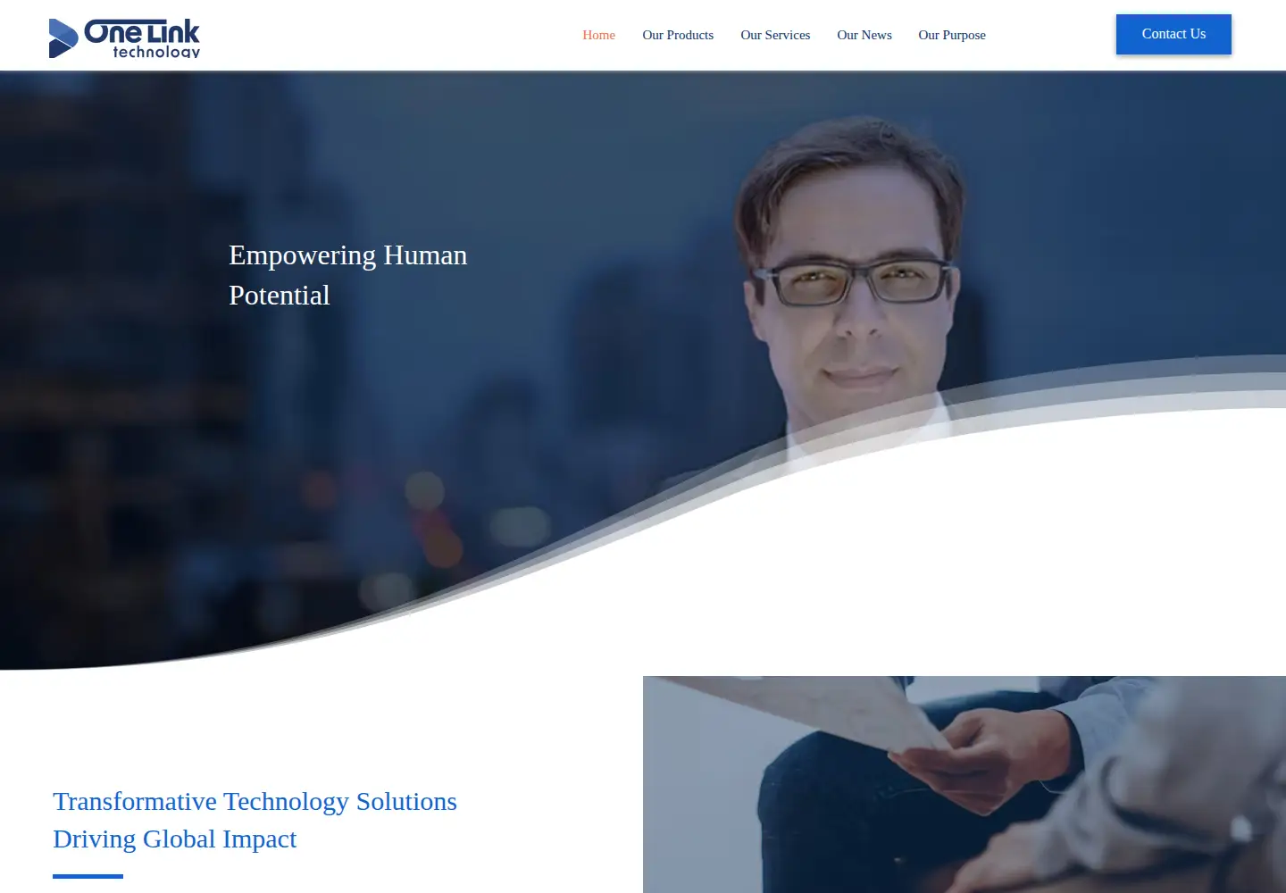 Captured homepage of oneteam.services in the current scan