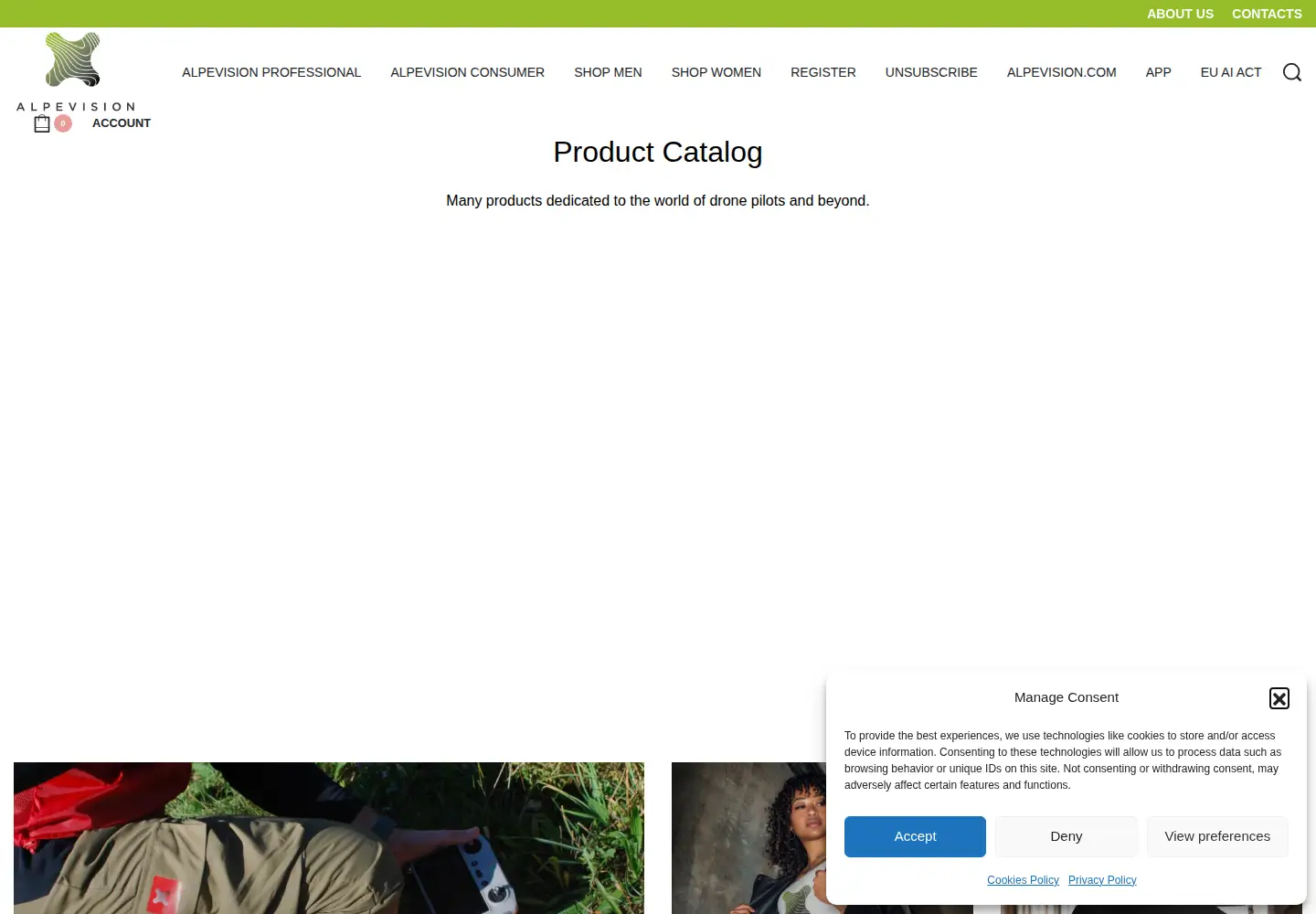 Captured homepage of alpevision.shop in the current scan