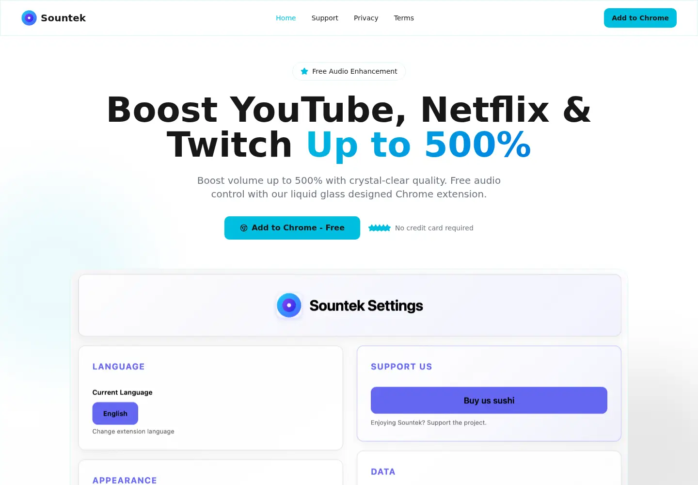 Captured homepage of sountek.site in the current scan