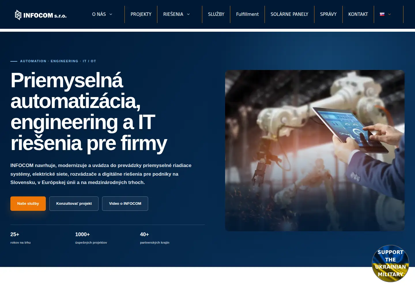 Captured homepage of infocom-ltd.sk in the current scan