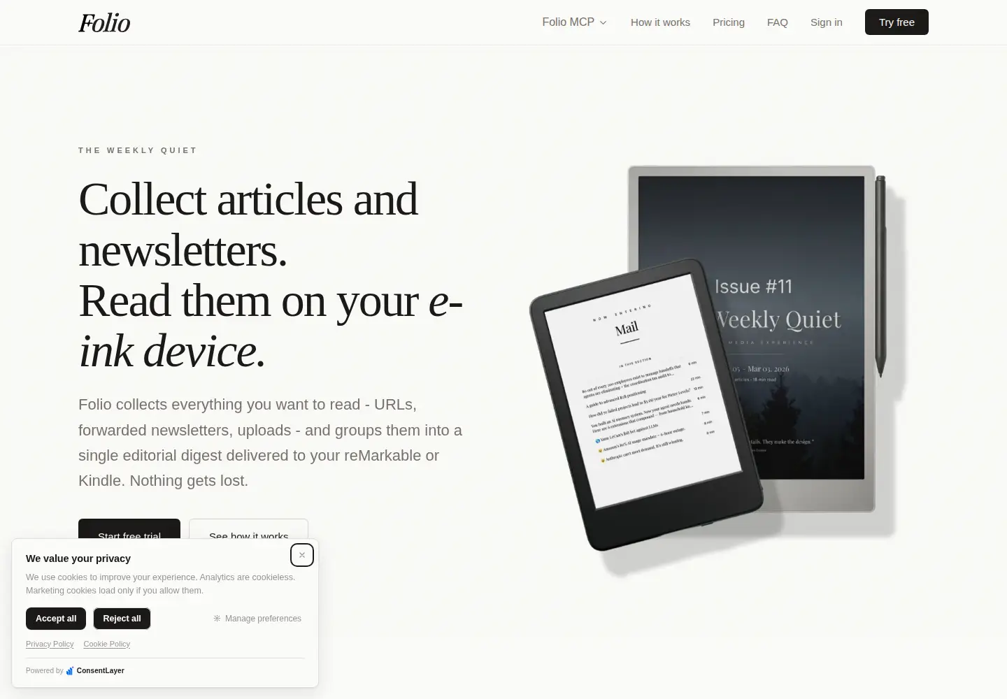 Captured homepage of myfolio.so in the current scan