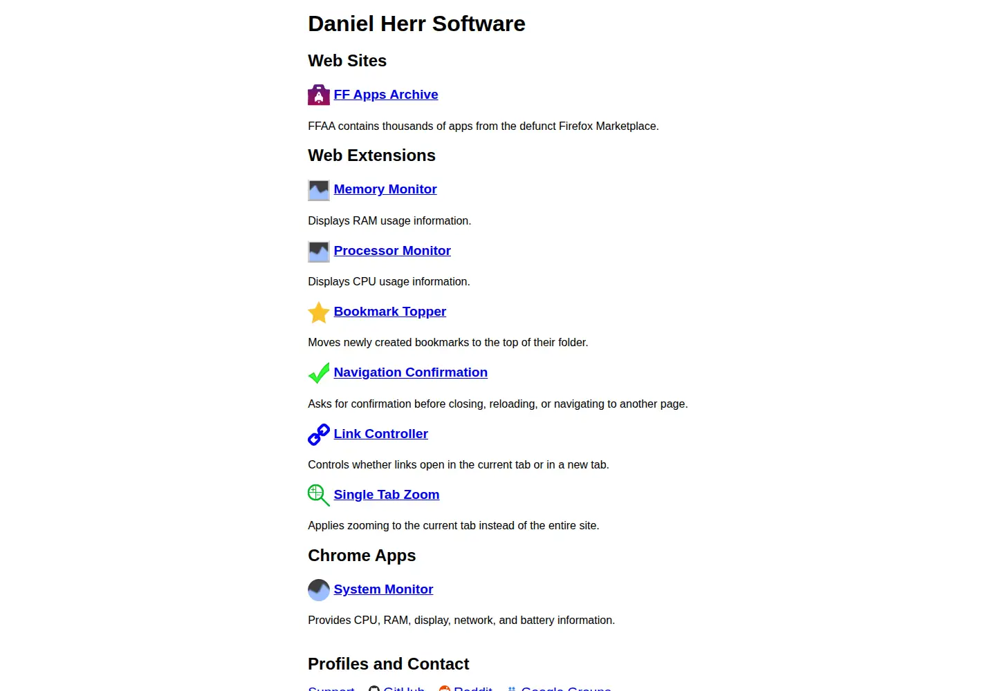 Screenshot of danielherr.software