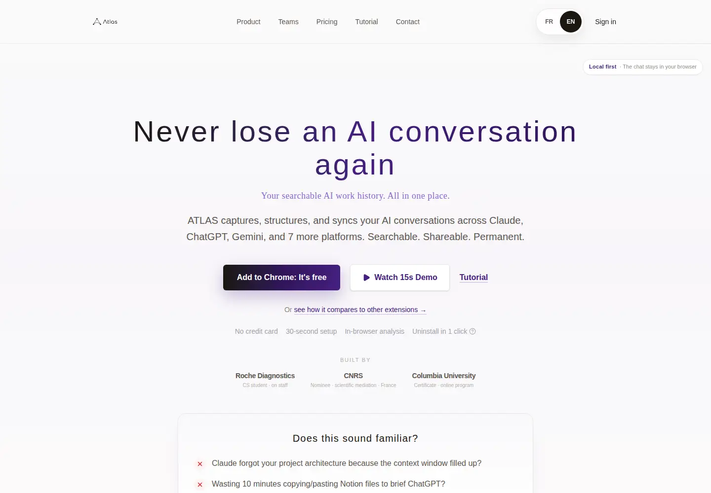 Captured homepage of useatlas.space in the current scan