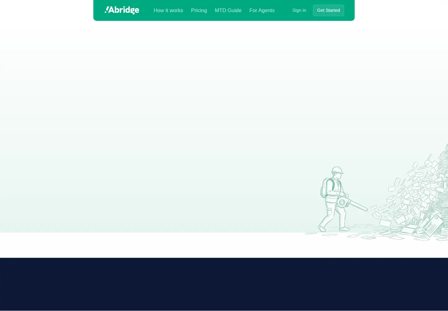 Screenshot of abridge.tax