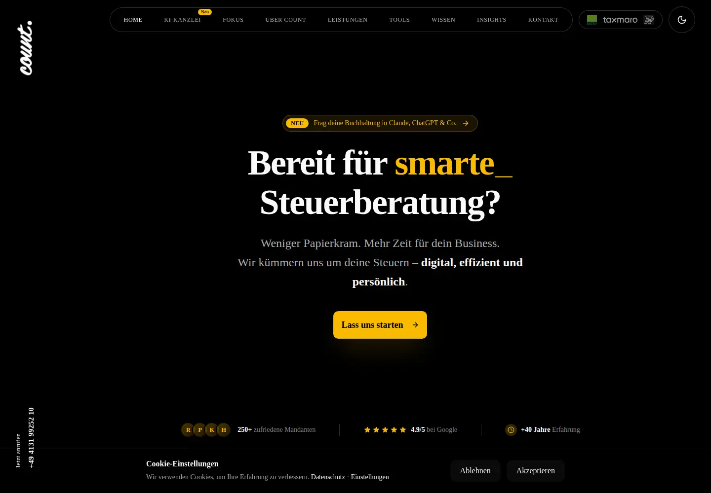 Screenshot of count.tax