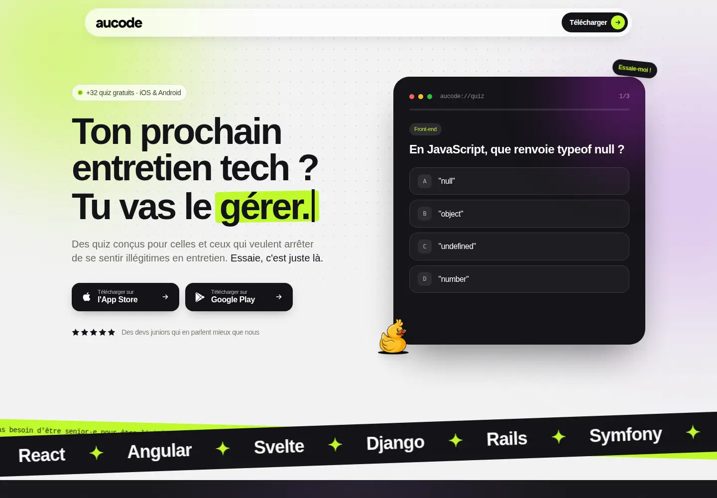 Screenshot of aucode.tech