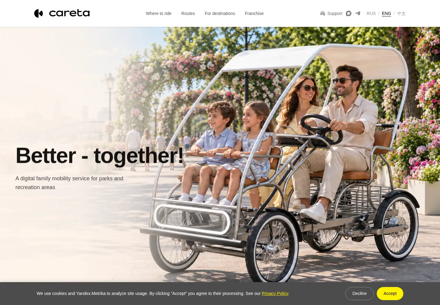 Captured homepage of careta.tech in the current scan