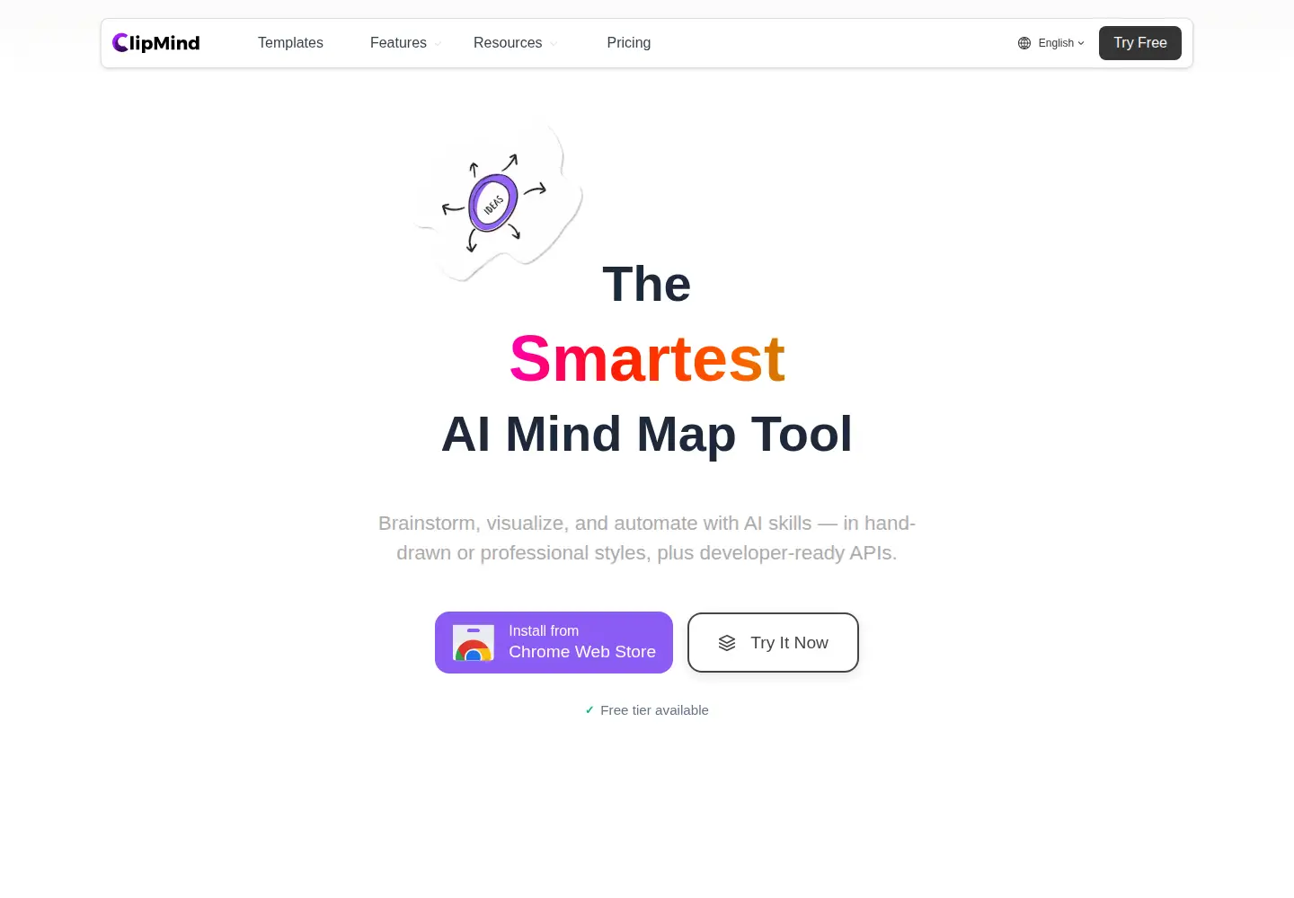 Screenshot of clipmind.tech