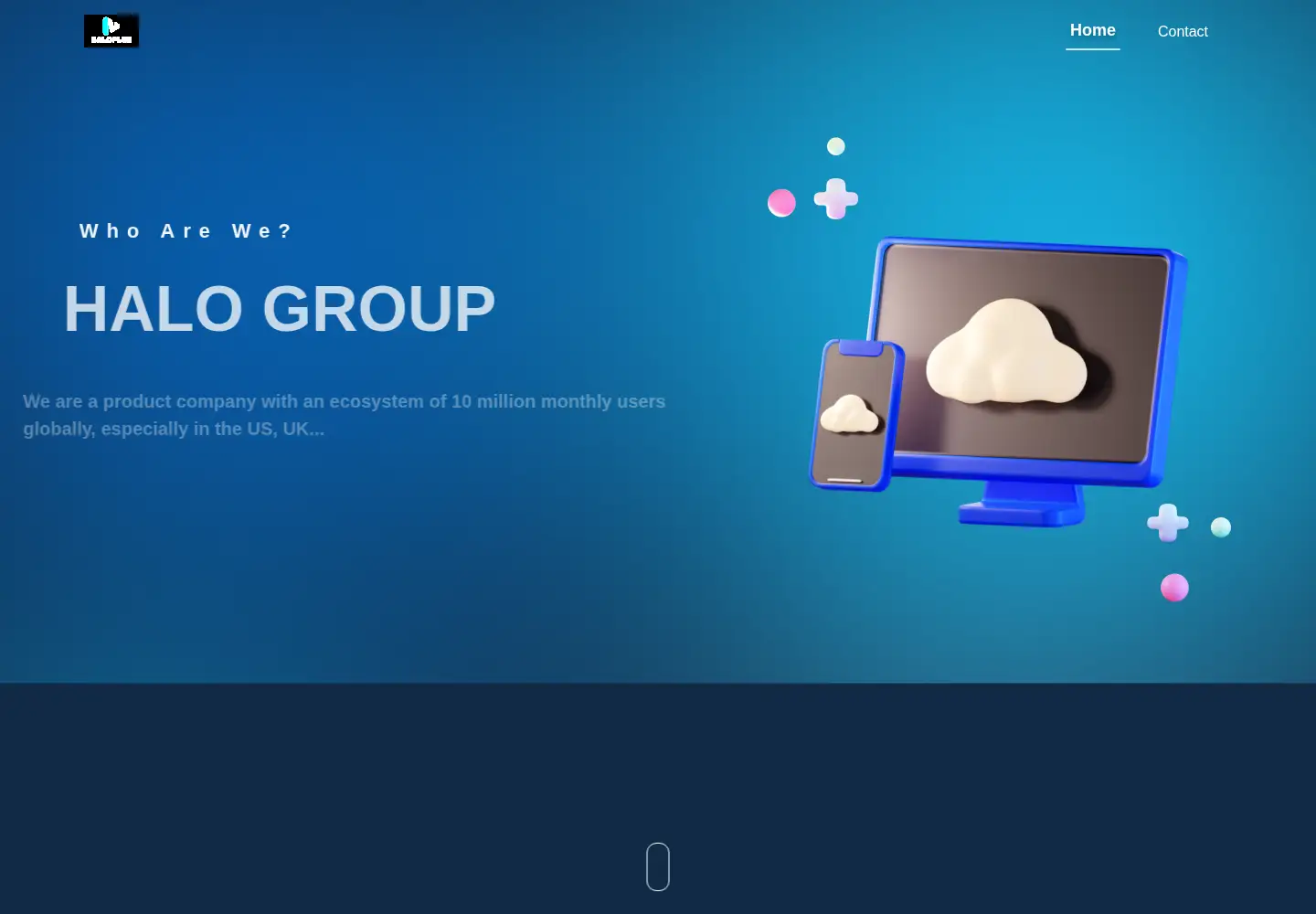 Captured homepage of halogroup.tech in the current scan