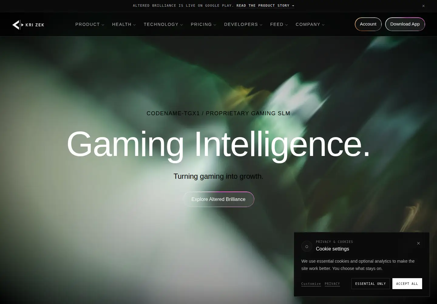 Screenshot of krizek.tech