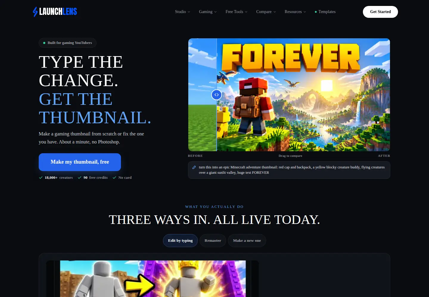 Captured homepage of launchlens.tech in the current scan