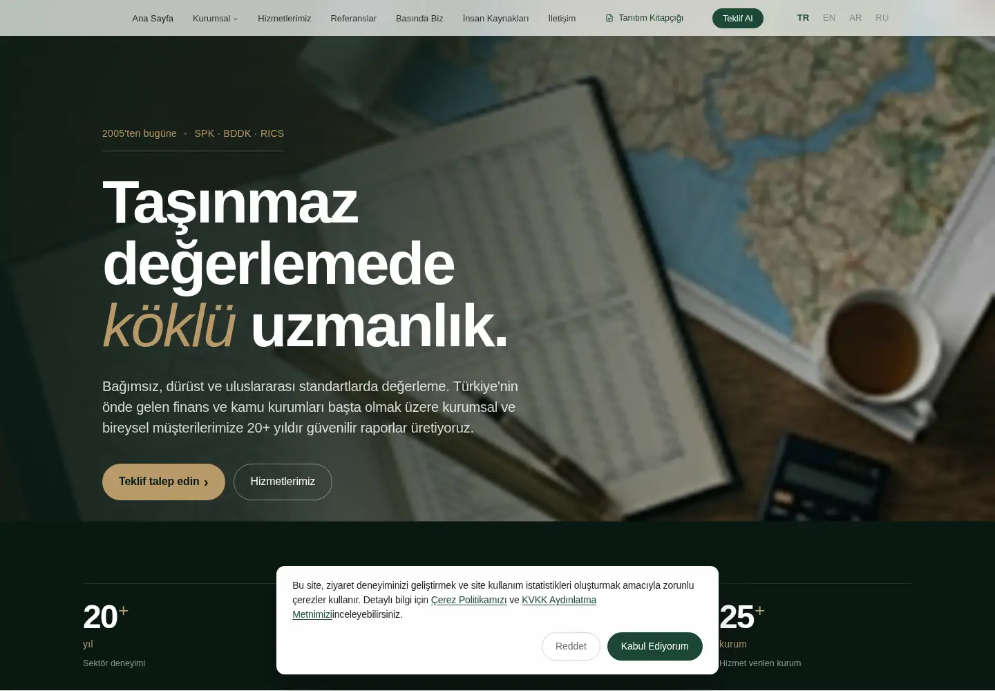 Screenshot of cinardegerleme.com.tr