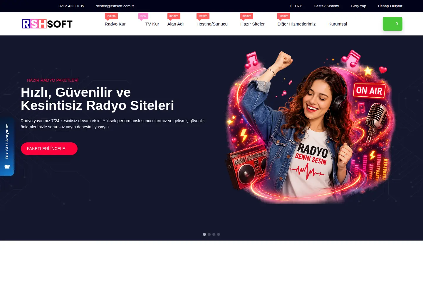 Screenshot of rshsoft.com.tr