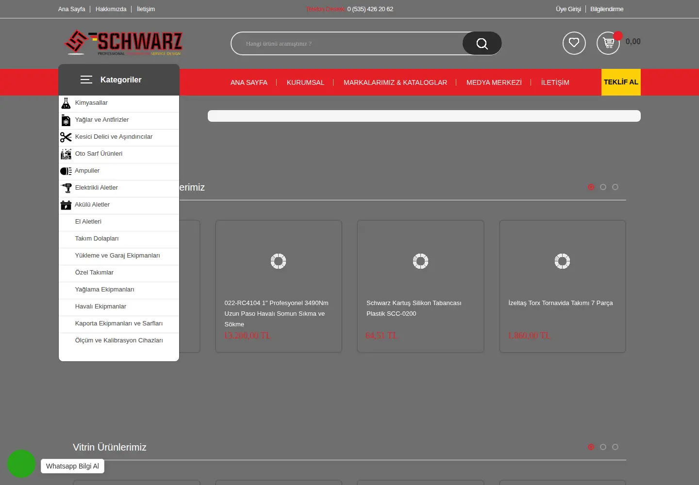 Screenshot of schwarzotomotiv.com.tr