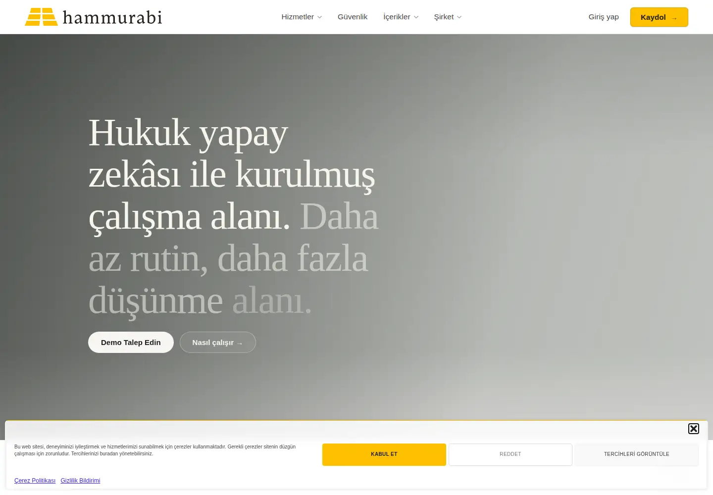 Captured homepage of hammurabi.tr in the current scan