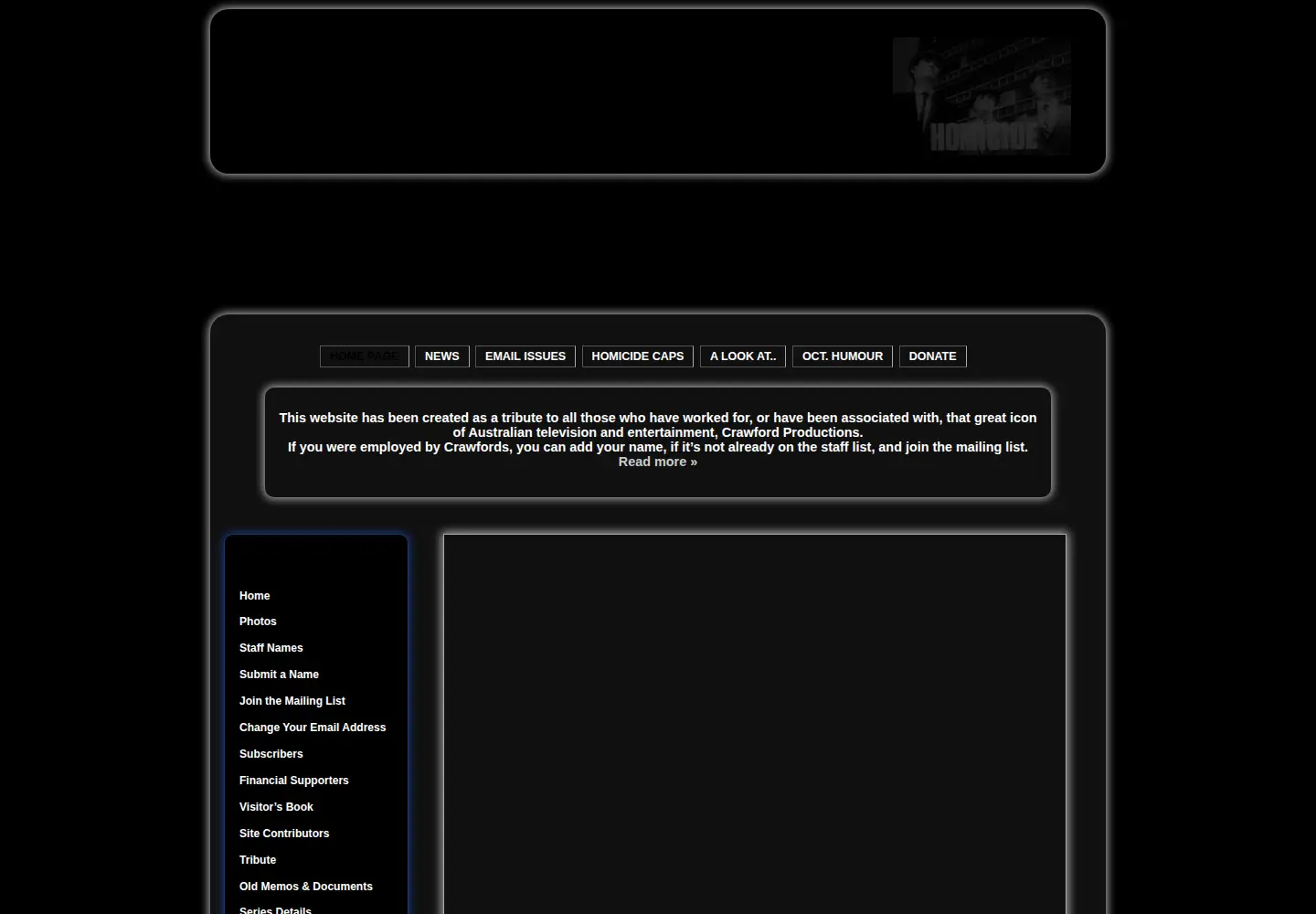 Screenshot of crawfordproductions.tv